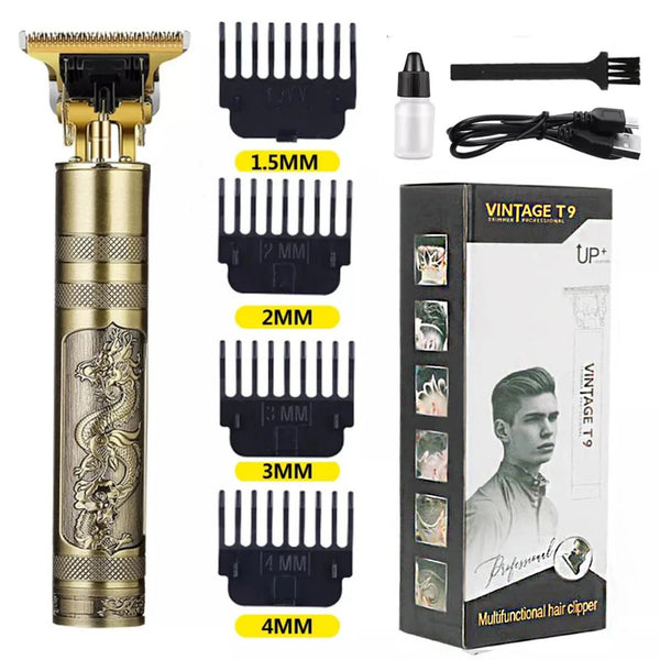 Vintage T9 Original Electric Hair Cutting Machine Hair Clipper Professional Men Shaver Rechargeable Barber Trimmer for Men Dragon Buddha