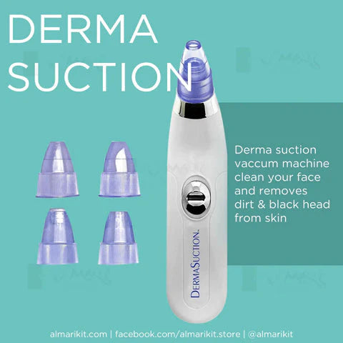 Derma Suction Blackhead Acne Oil Remover Vacuum Suction Face Pore Cleaner Facial Beauty (cell Operated)
