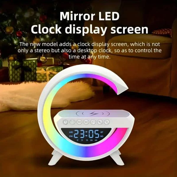 Multi-functional Led Clock Display Speaker G Lamp | Led Wireless Charging Speaker